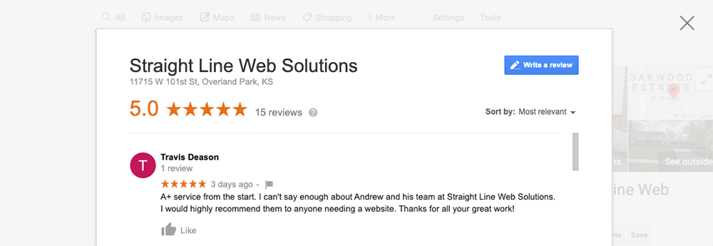 google reviews for seo